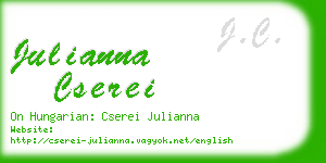 julianna cserei business card